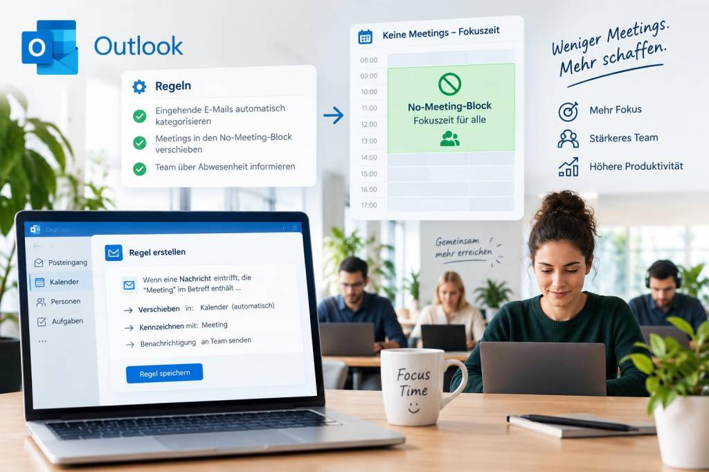 Wie Sie mit outlook‑regeln und einem festen no‑meeting‑block tägliche fokuszeit für alle im team garantieren