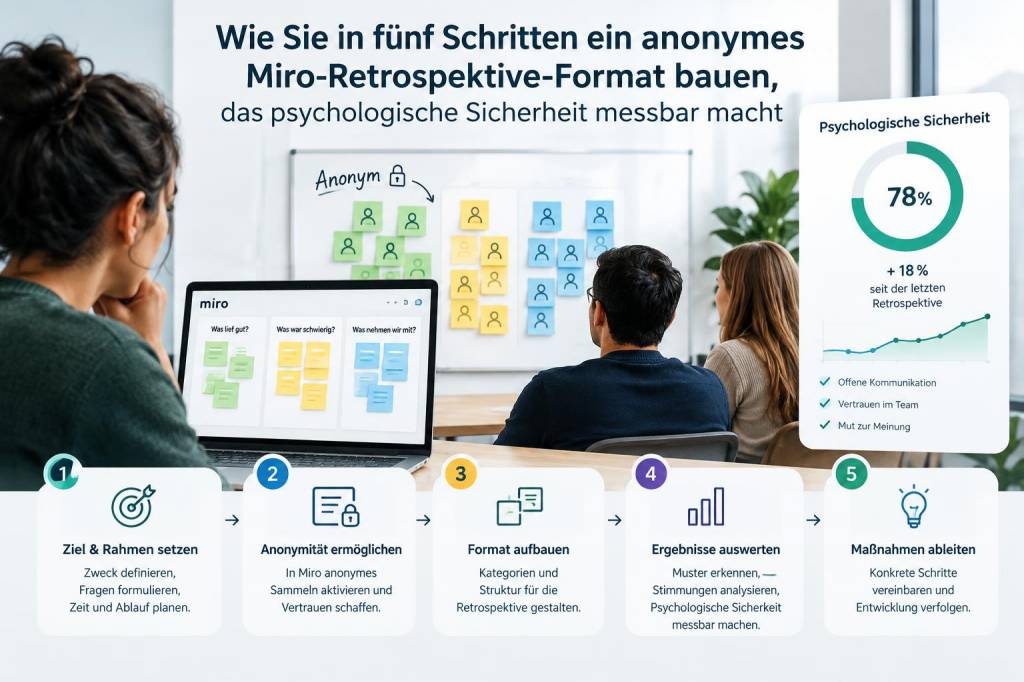Wie Sie in fünf schritten ein anonymes miro‑retrospektive‑format bauen, das psychologische sicherheit messbar macht